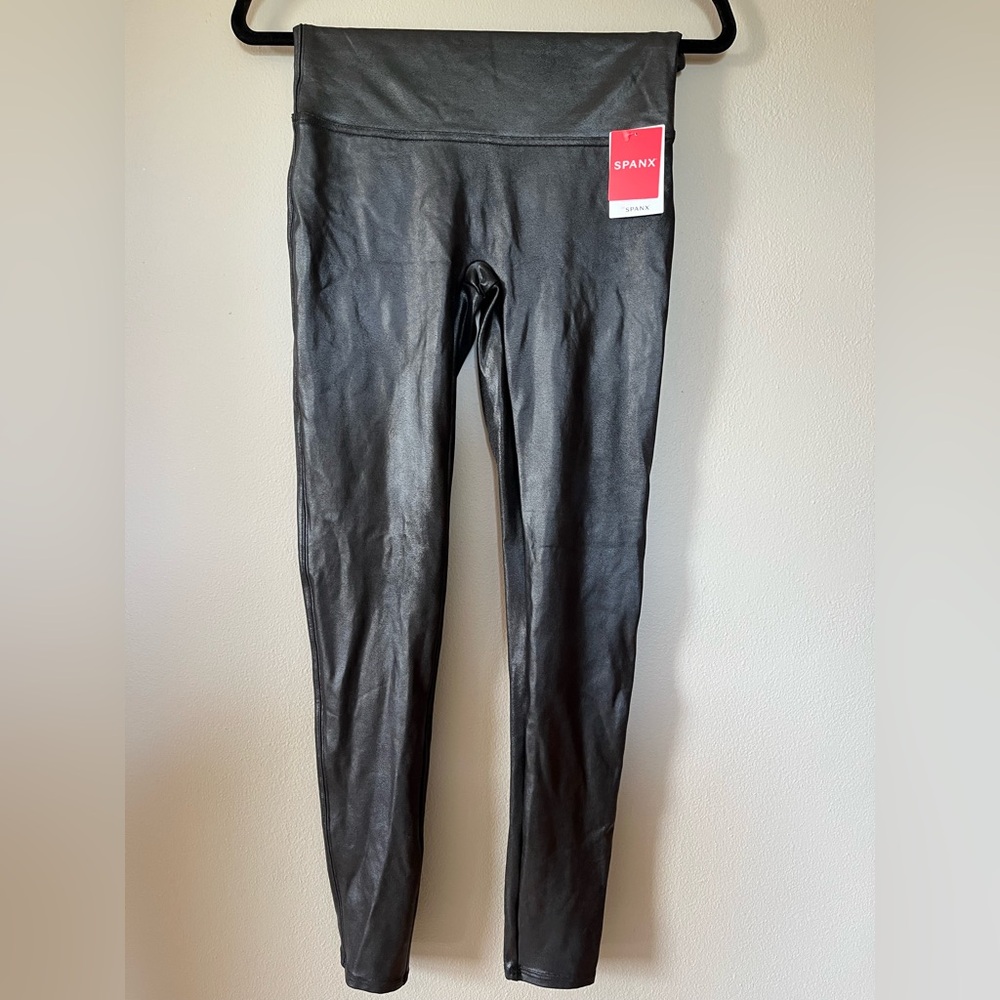 SPANX Faux Leather Black Leggings